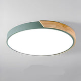 Nordic Wooden Macaroon Circular taklampe i tre