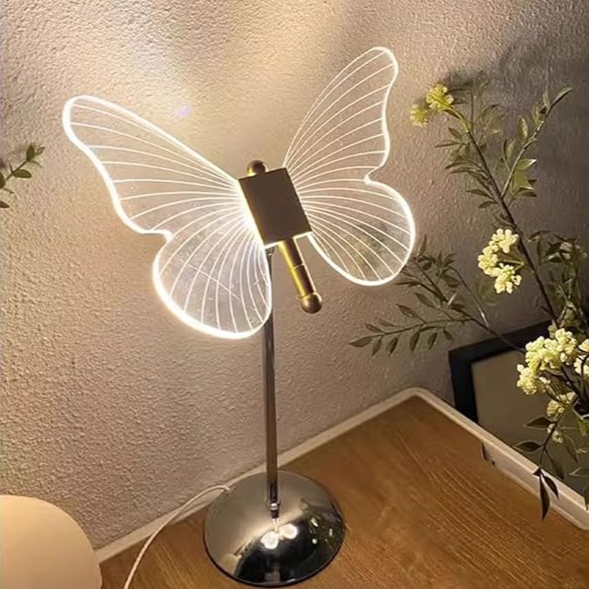 Butterfly Crystal Bordlampe