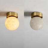 Moon Alabaster Taklampe