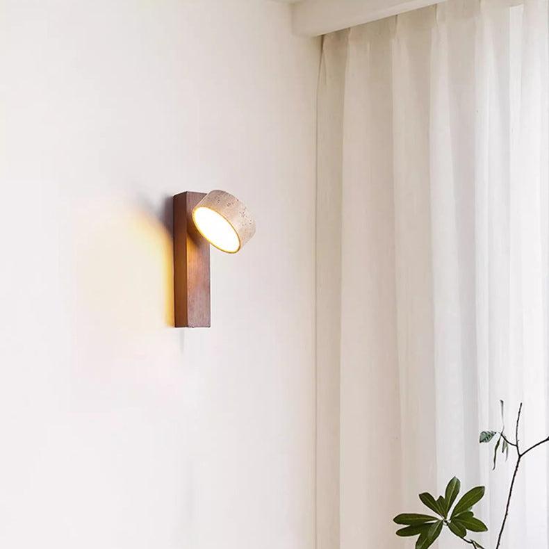 Wabi Sabi Off-white vegglampe i travertin