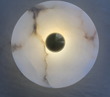 Oval lampe i Alabaster