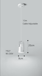 Nordisk pendellampe i tre og metall